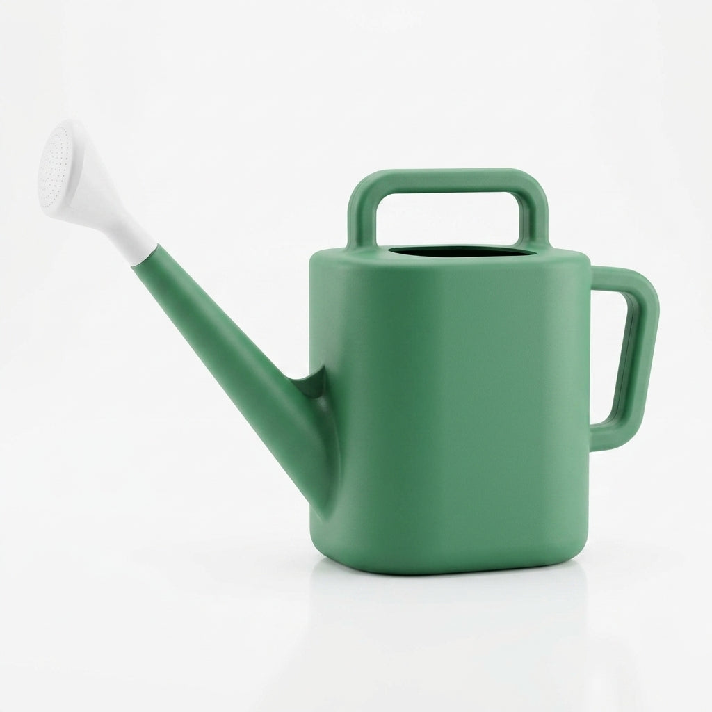 2 Gallon Green Resin Watering Can | Detachable Sprinkler Head, Long Spout for Indoor & Outdoor Plants