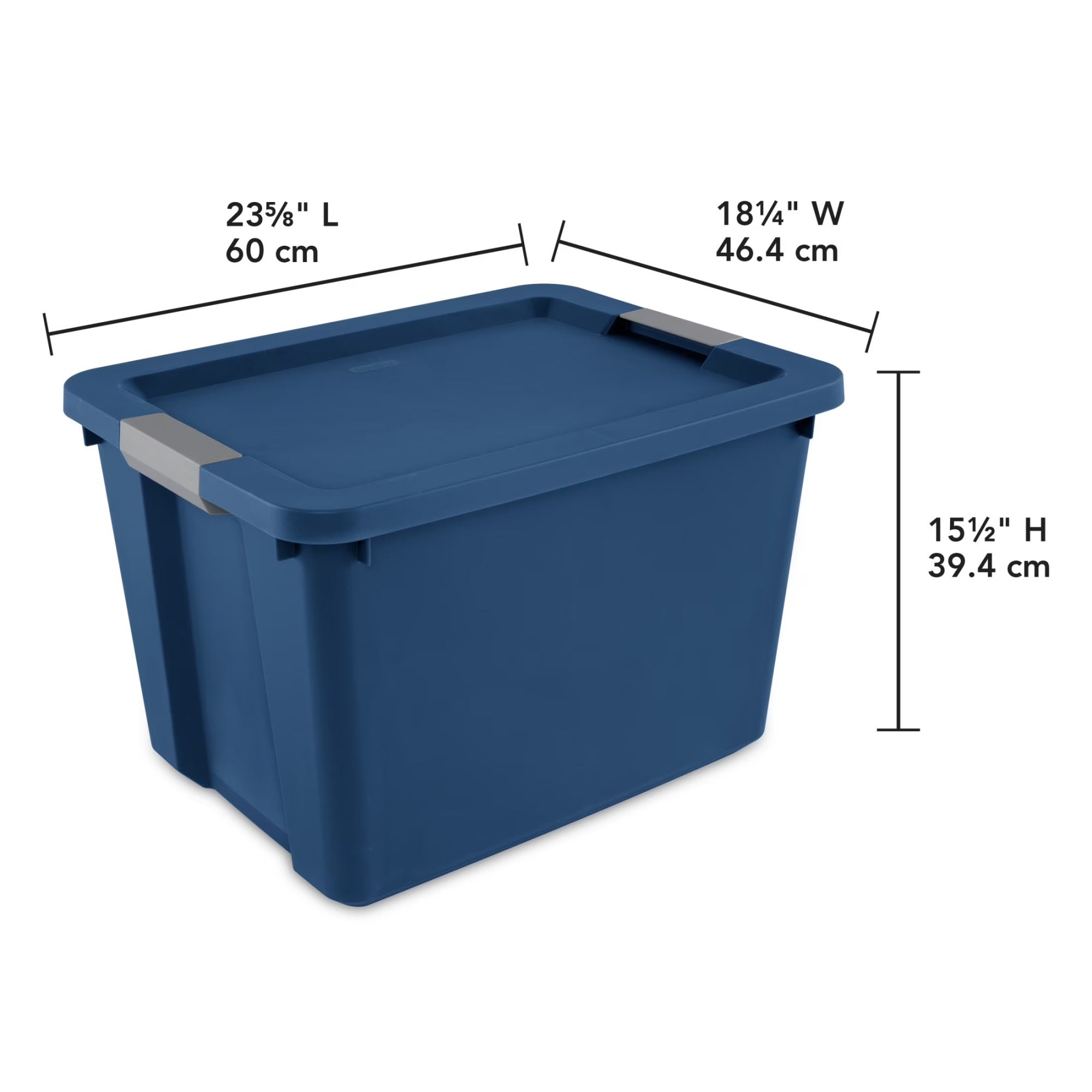 Sterilite 20 Gallon Large Storage Bin, Plastic Storage Container with Latch Lid