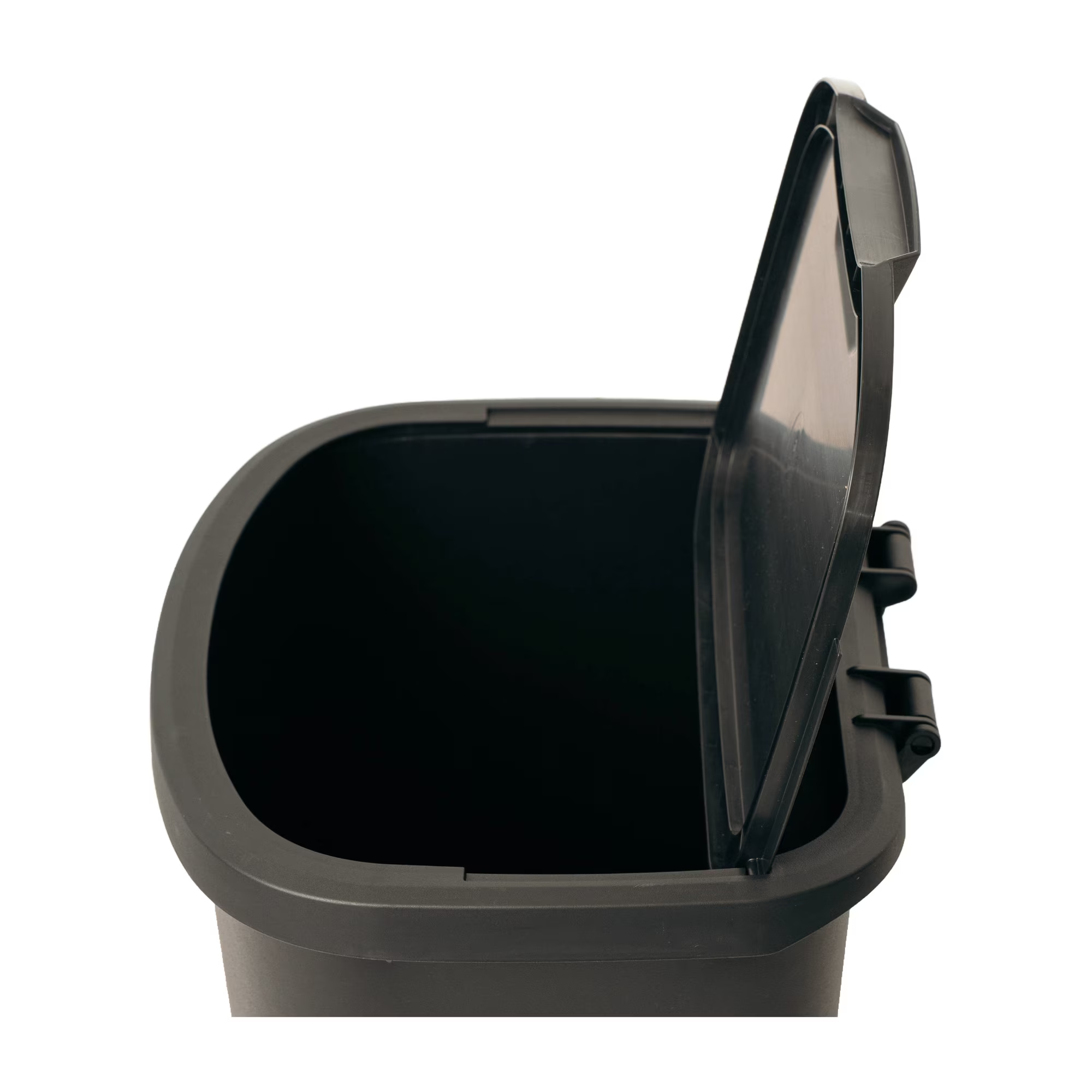 Mainstays 11 Gallon Plastic Kitchen Trash Can with Lift-Top Lid, Black