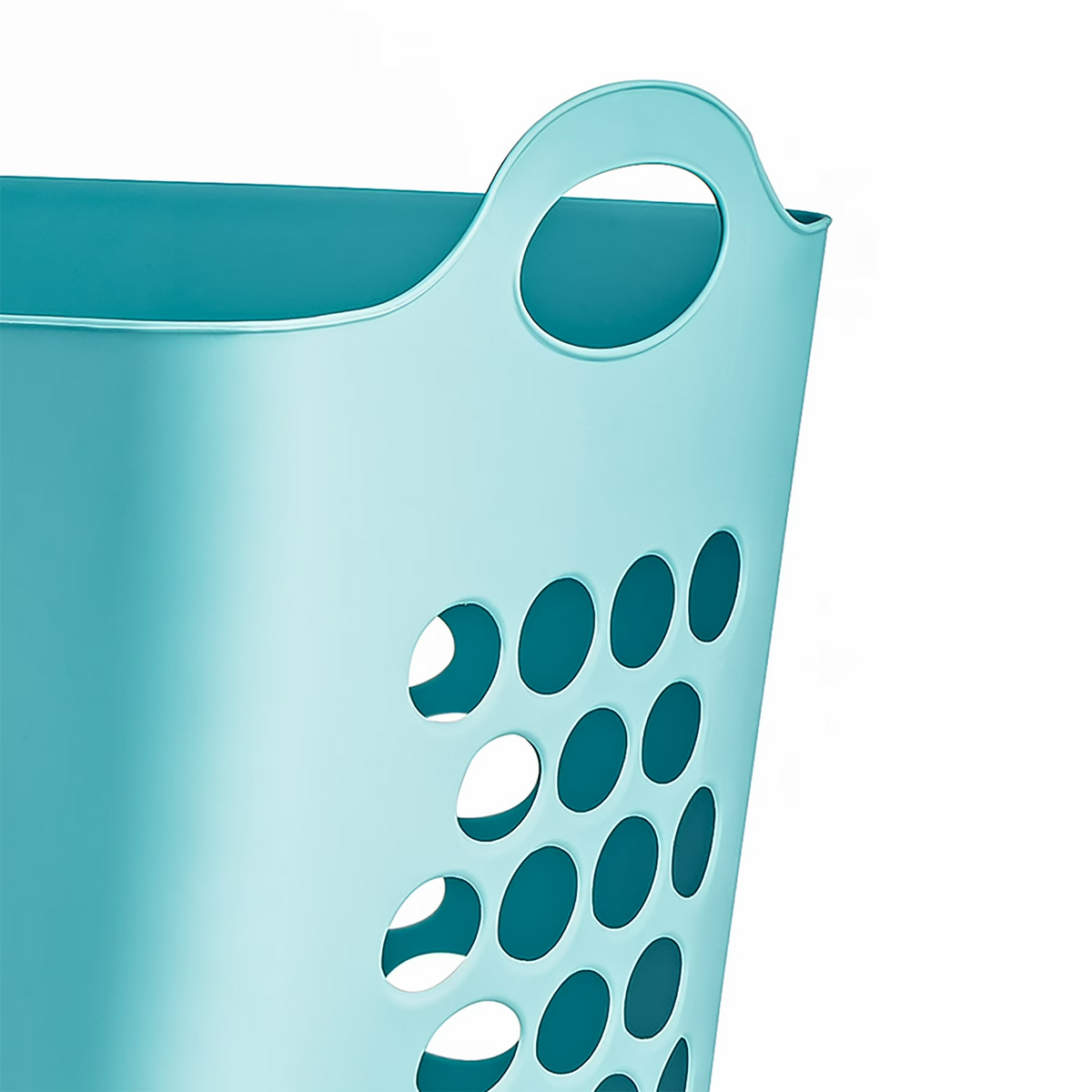 Mainstays 2 Bushel Flexible Square Laundry Hamper, Teal Plastic