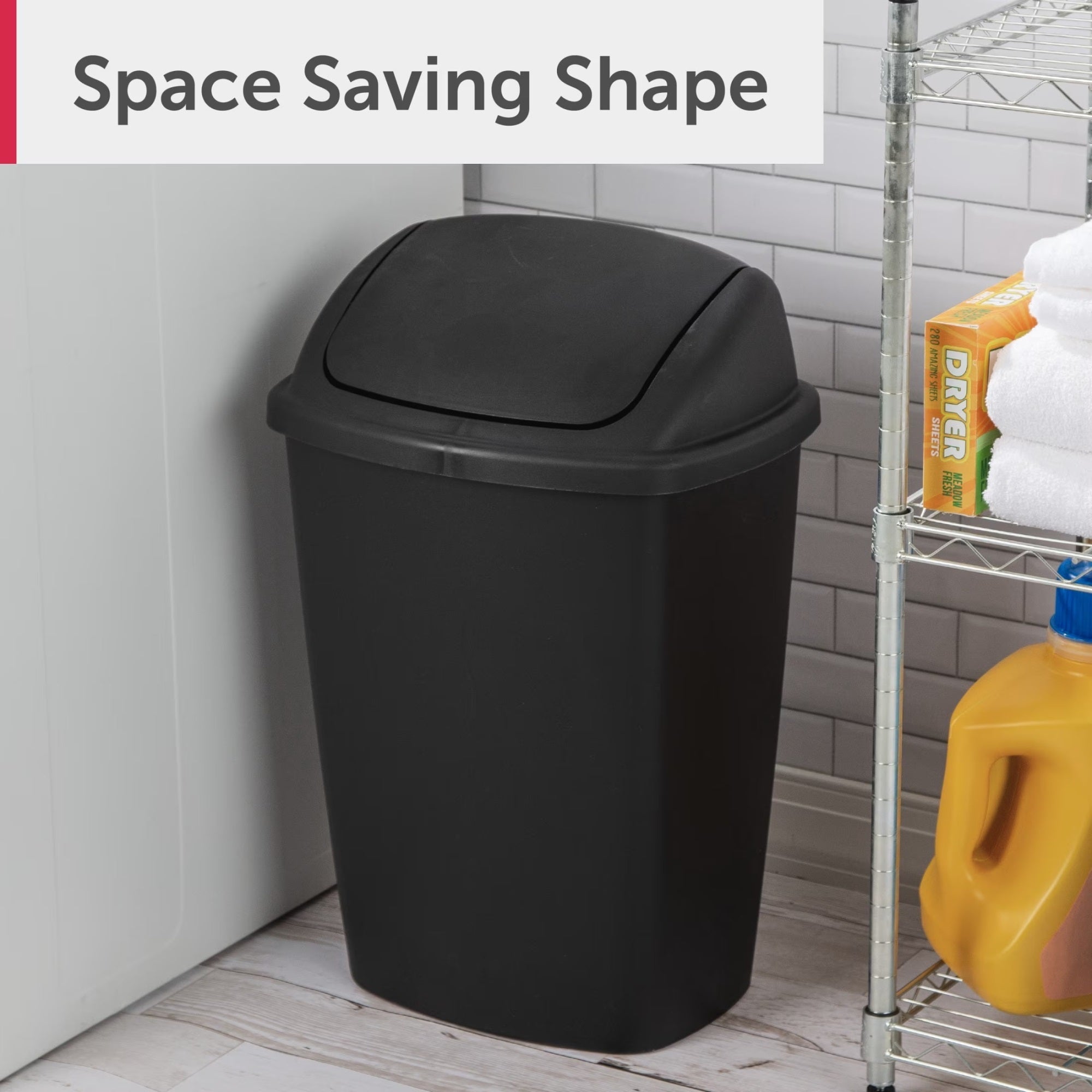 Sterilite Kitchen Trash Can, 7.5 Gallon Plastic Garbage Bin with Swing Top Lid