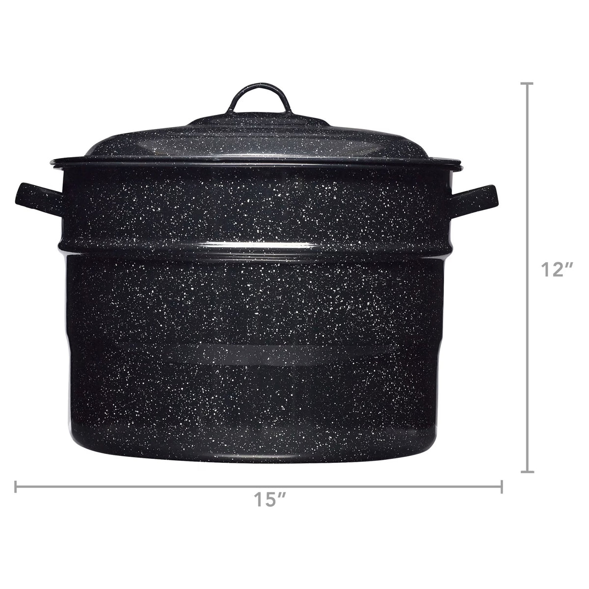 Granite Ware 21.5 Quart Water Bath Canner with Rack for Jam, Salsa and Pickles