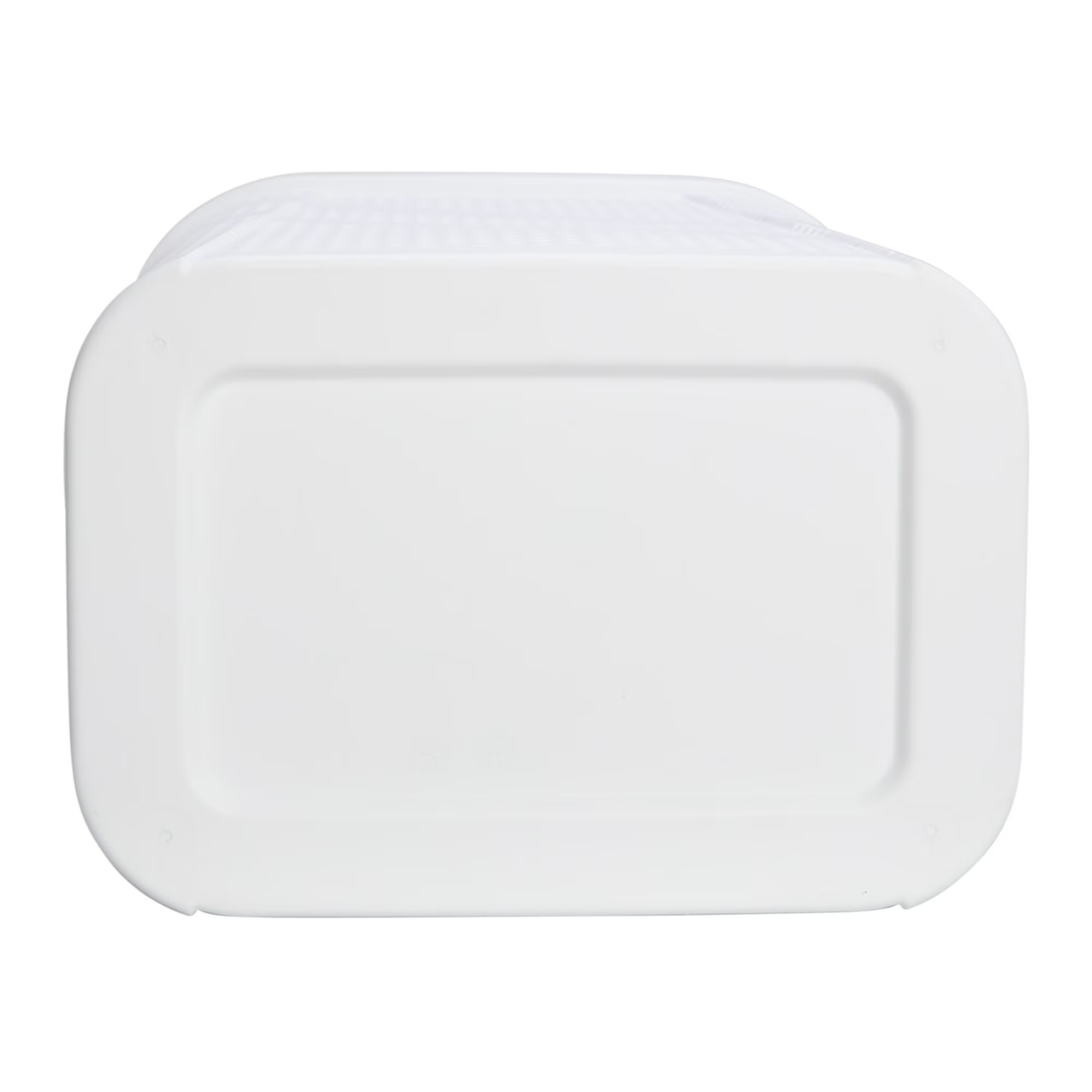 Mainstays Plastic Rectangular Hinged-Lid Laundry Hamper, White, Adult