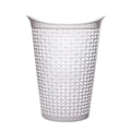 Mainstays Flexible Wicker Round Laundry Hamper, White Plastic
